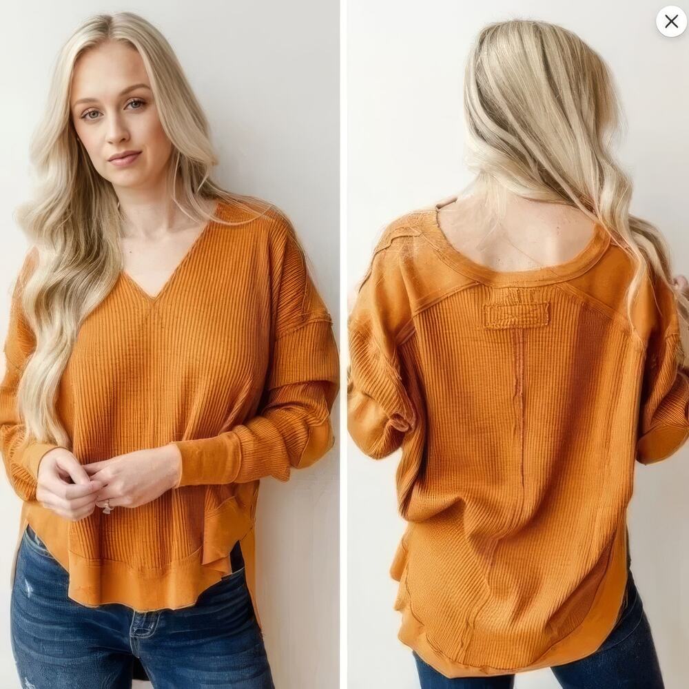 We The Free Owen Thermal Knit Shirt (Autumn Wildflower) - M